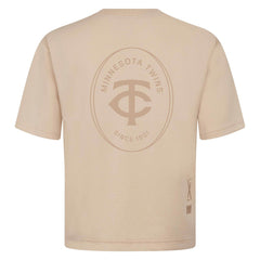 Minnesota Twins Levelwear Register Oversized Luxe Signature Knit T-Shirt - Khaki