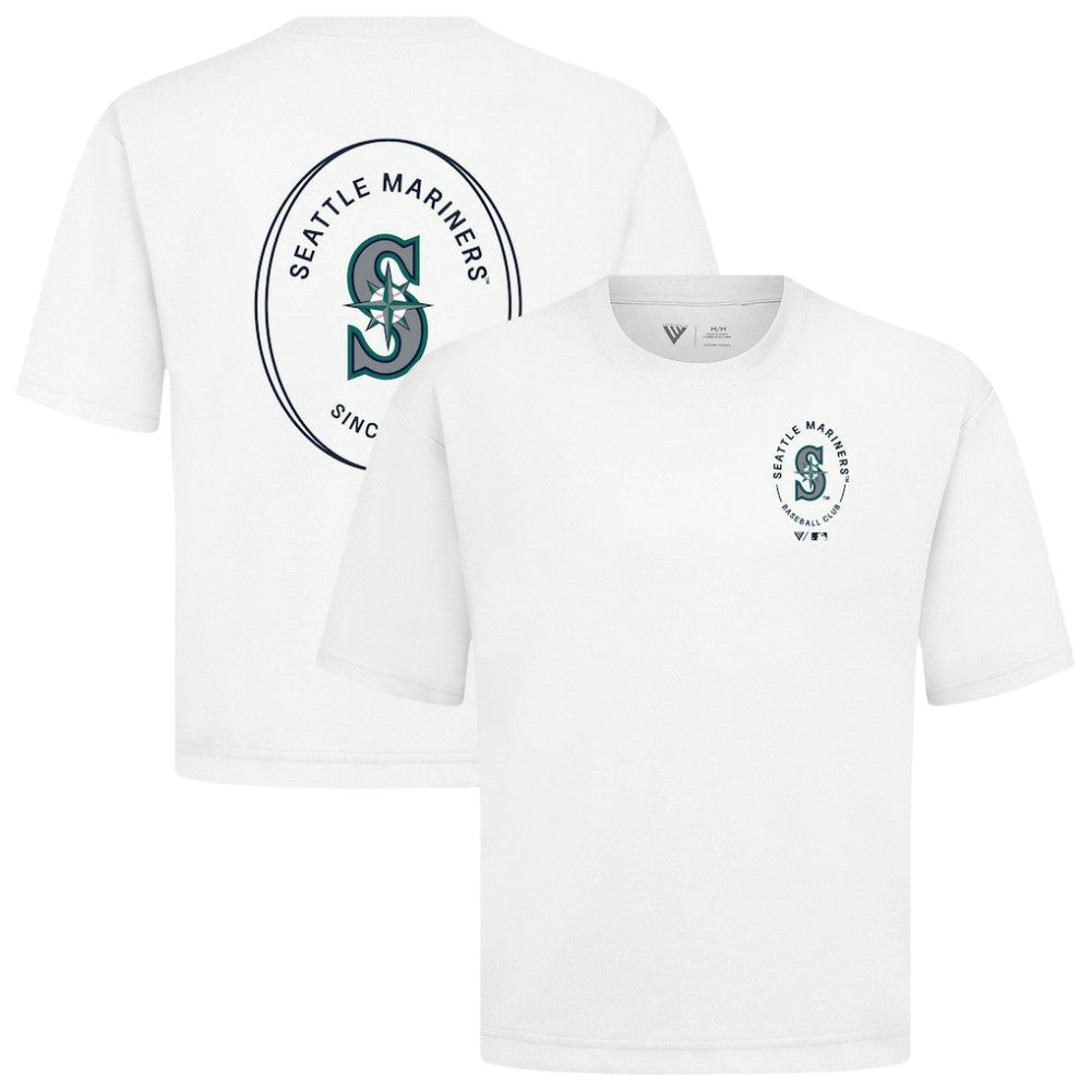 Seattle Mariners Levelwear Register Oversized Luxe Signature Knit T-Shirt - White