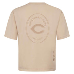 Cincinnati Reds Levelwear Register Oversized Luxe Signature Knit T-Shirt - Khaki