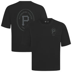 Pittsburgh Pirates Levelwear Register Oversized Luxe Signature Knit T-Shirt - Black
