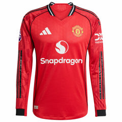 Manchester United Home 2025/26 Player Long Sleeve Jersey / Soccer New