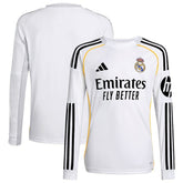 Real Madrid Youth 2025/26 Home Replica Long Sleeve Jersey / Soccer Discount