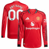 Manchester United Home 2025/26 Custom Long Sleeve Jersey / Soccer New
