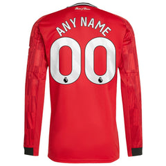 Manchester United Home 2025/26 Custom Replica Long Sleeve Jersey / Soccer Outlet