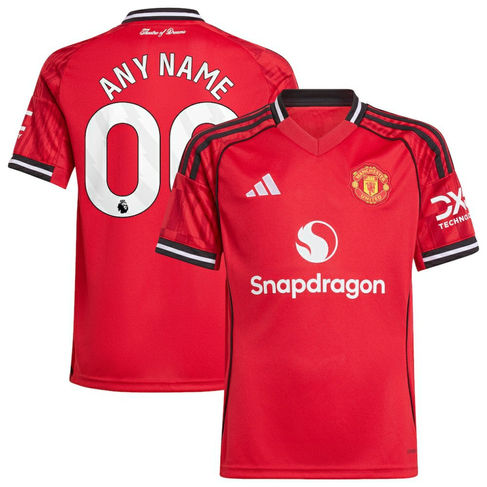 Manchester United Youth Home 2025/26 Custom Replica Jersey / Soccer Online