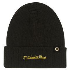 Boston Bruins Mitchell & Ness Youth Neon Line Lights Cuffed Knit Hat