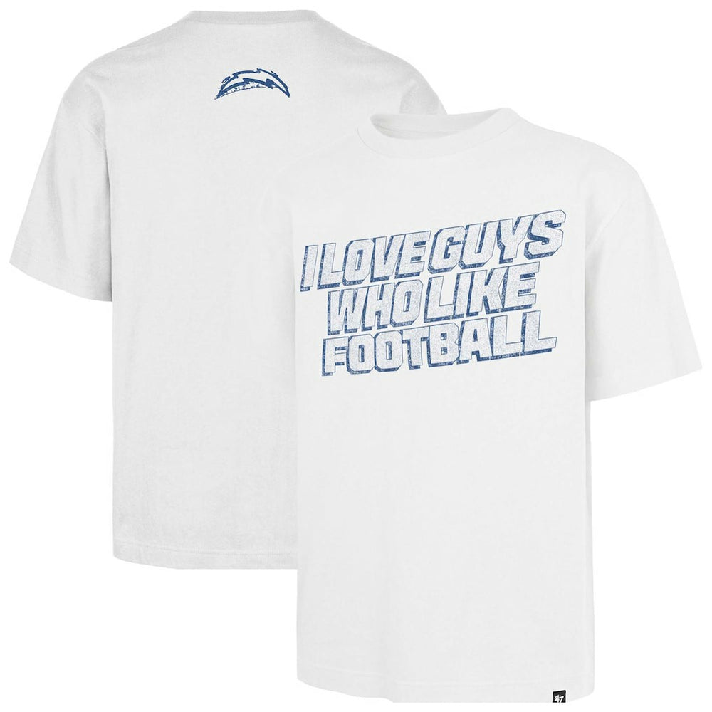 NFL Los Angeles Chargers '47 Unisex I Love Guys Who Like Football Foundation T-Shirt