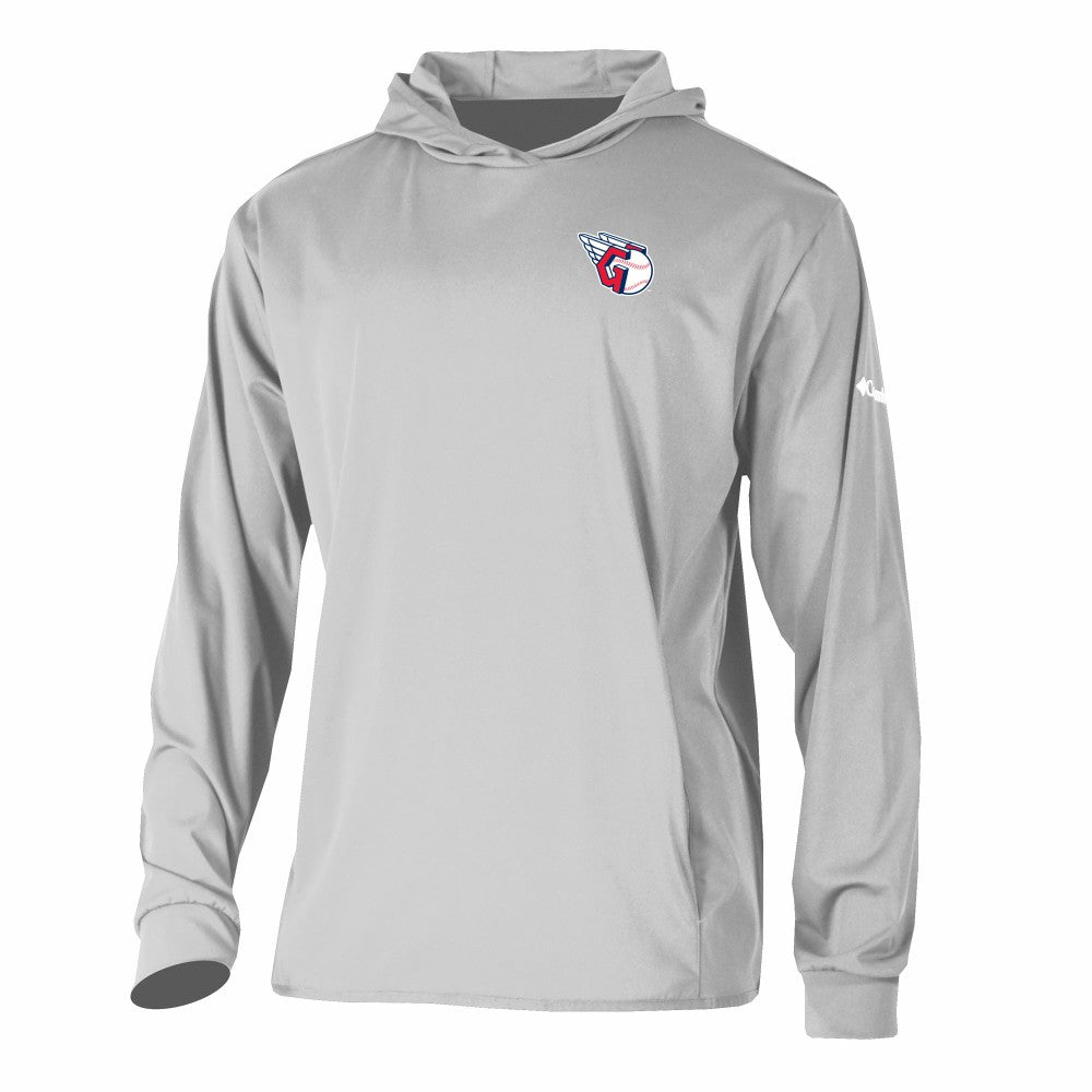 Cleveland Guardians Long Drive Pullover Hoodie - Gray | Columbia