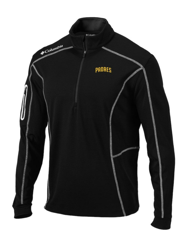 San Diego Padres Omni-Wick Shotgun Quarter-Zip Pullover - Black | Columbia