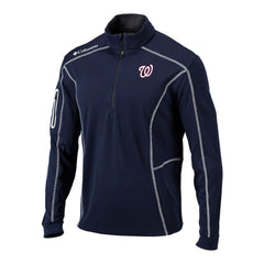 Washington Nationals Omni-Wick Shotgun Quarter-Zip Pullover - Navy | Columbia