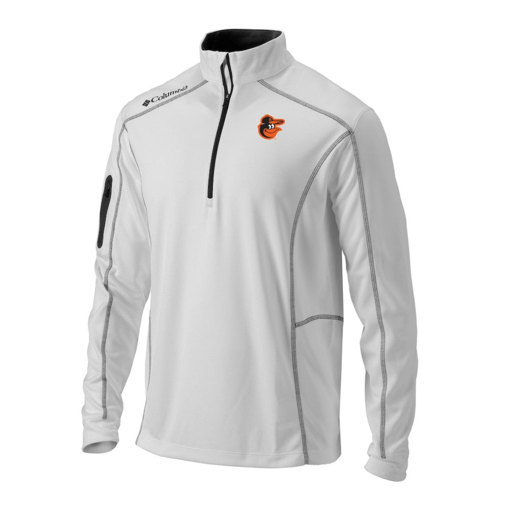 Baltimore Orioles Omni-Wick Shotgun Quarter-Zip Pullover - White | Columbia