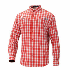 Cincinnati Reds Super Tamiami Omni-Shade Long Sleeve Button-Down Shirt - Red | Columbia