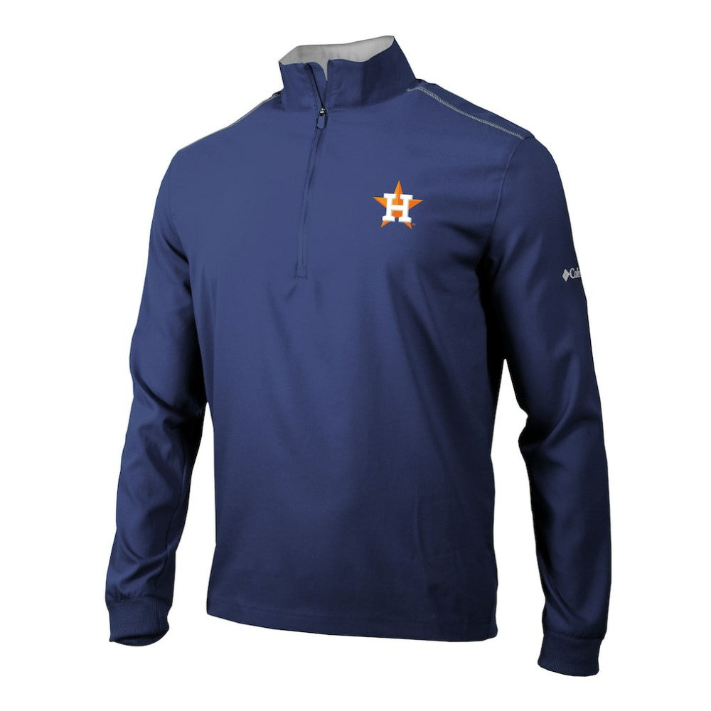 Houston Astros Omni-Wick Bogey's Paradise Quarter-Zip Pullover - Navy | Columbia