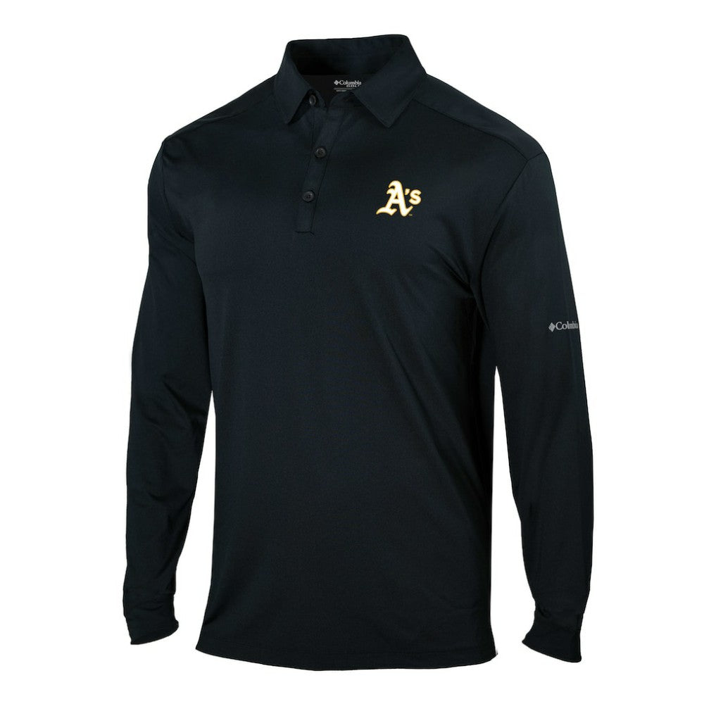 Athletics Omni-Wick Pin High Long Sleeve Polo - Black | Columbia
