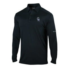 Colorado Rockies Omni-Wick Pin High Long Sleeve Polo - Black | Columbia