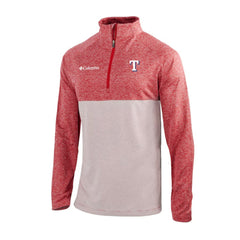Texas Rangers Omni-Wick Raglan Rockin' It Quarter-Zip Pullover - Red | Columbia