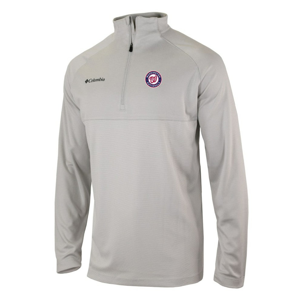 Washington Nationals Omni-Wick Raglan Rockin' It Quarter-Zip Pullover - Gray | Columbia