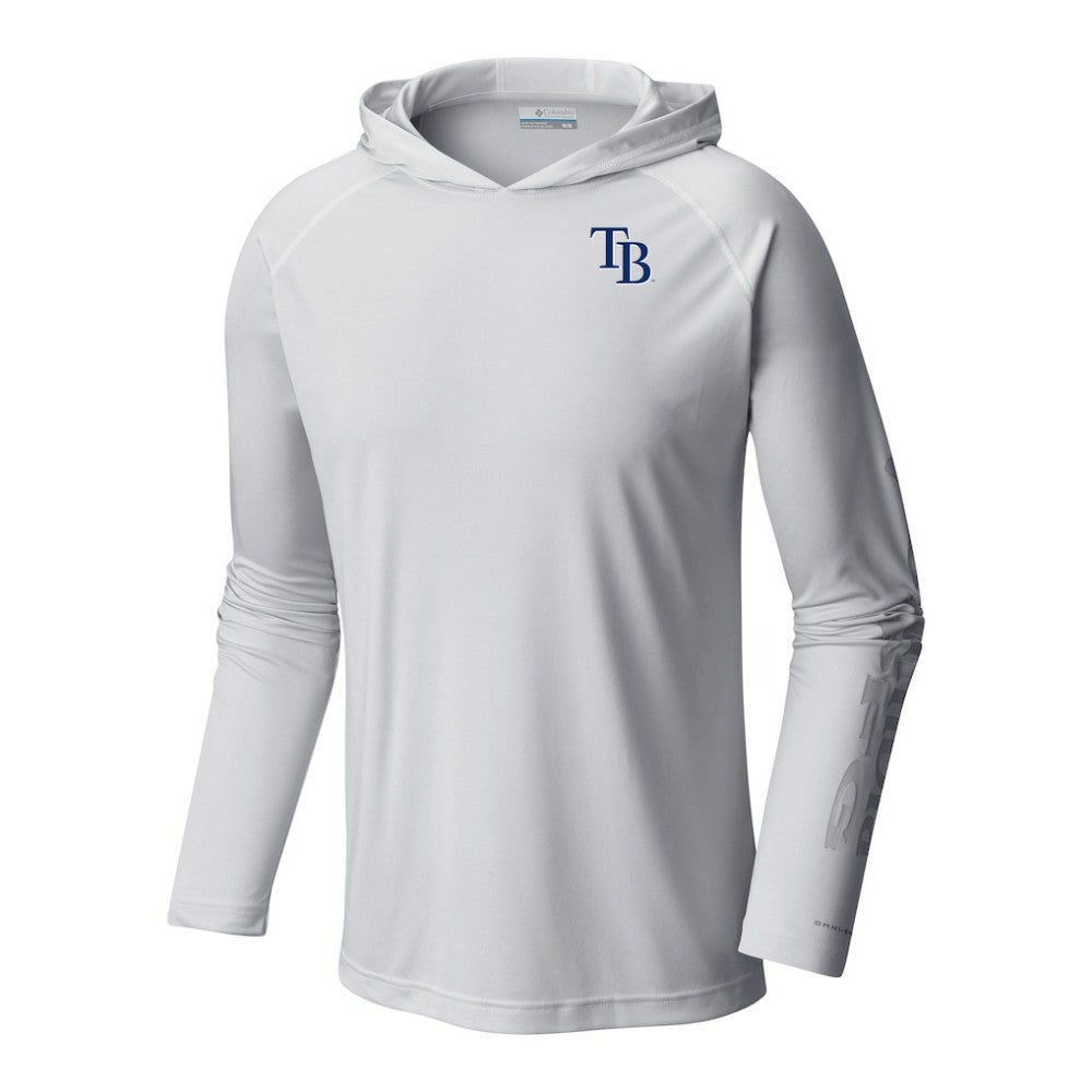 Tampa Bay Rays Terminal Tackle Omni-Shade Pullover Hoodie - White | Columbia
