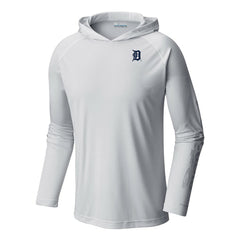 Detroit Tigers Terminal Tackle Omni-Shade Pullover Hoodie - White | Columbia