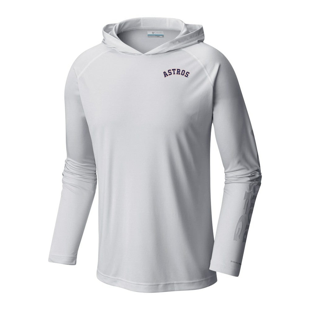 Houston Astros Terminal Tackle Omni-Shade Pullover Hoodie - White | Columbia