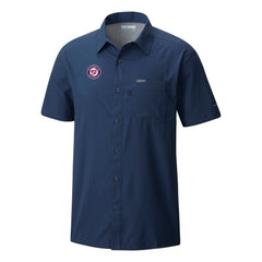 Washington Nationals Slack Tide Omni-Wick Button-Up Camp Shirt - Navy | Columbia