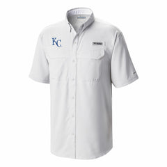 Kansas City Royals Omni-Wick Low Drag Offshore Button-Up Shirt - White | Columbia