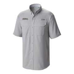 San Diego Padres Omni-Wick Low Drag Offshore Button-Up Shirt - White | Columbia