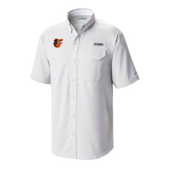 Baltimore Orioles Omni-Wick Low Drag Offshore Button-Up Shirt - White | Columbia
