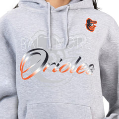 Baltimore Orioles G-III 4Her by Carl Banks Women's Shadow Logo Graphic Pullover Hoodie - Heather Gray