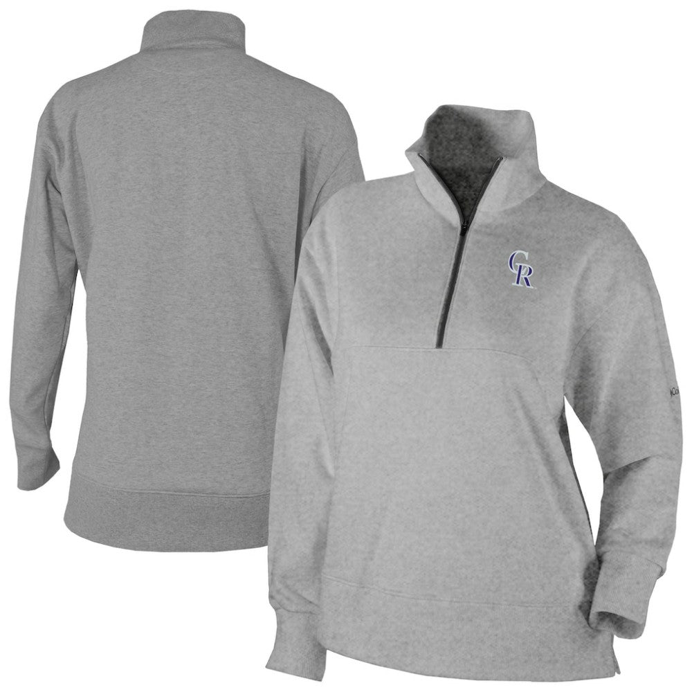 Colorado Rockies Women's Birchwood Hills Quarter-Zip Pullover - Gray | Columbia