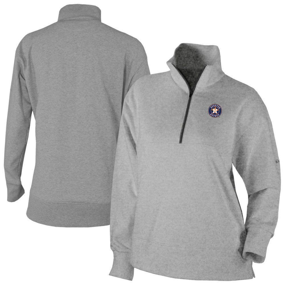 Houston Astros Women's Birchwood Hills Quarter-Zip Pullover - Gray | Columbia