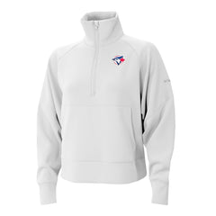 Toronto Blue Jays Women's Wickhams Hills Raglan Omni-Wick Quarter-Zip Pullover - White | Columbia