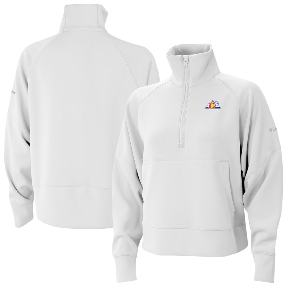 Colorado Rockies Women's Wickhams Hills Raglan Omni-Wick Quarter-Zip Pullover - White | Columbia