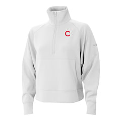 Chicago Cubs Women's Wickhams Hills Raglan Omni-Wick Quarter-Zip Pullover - White | Columbia