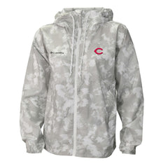 Cincinnati Reds Women's Flash Challenger Full-Zip Hoodie Windbreaker Jacket - Gray/White | Columbia