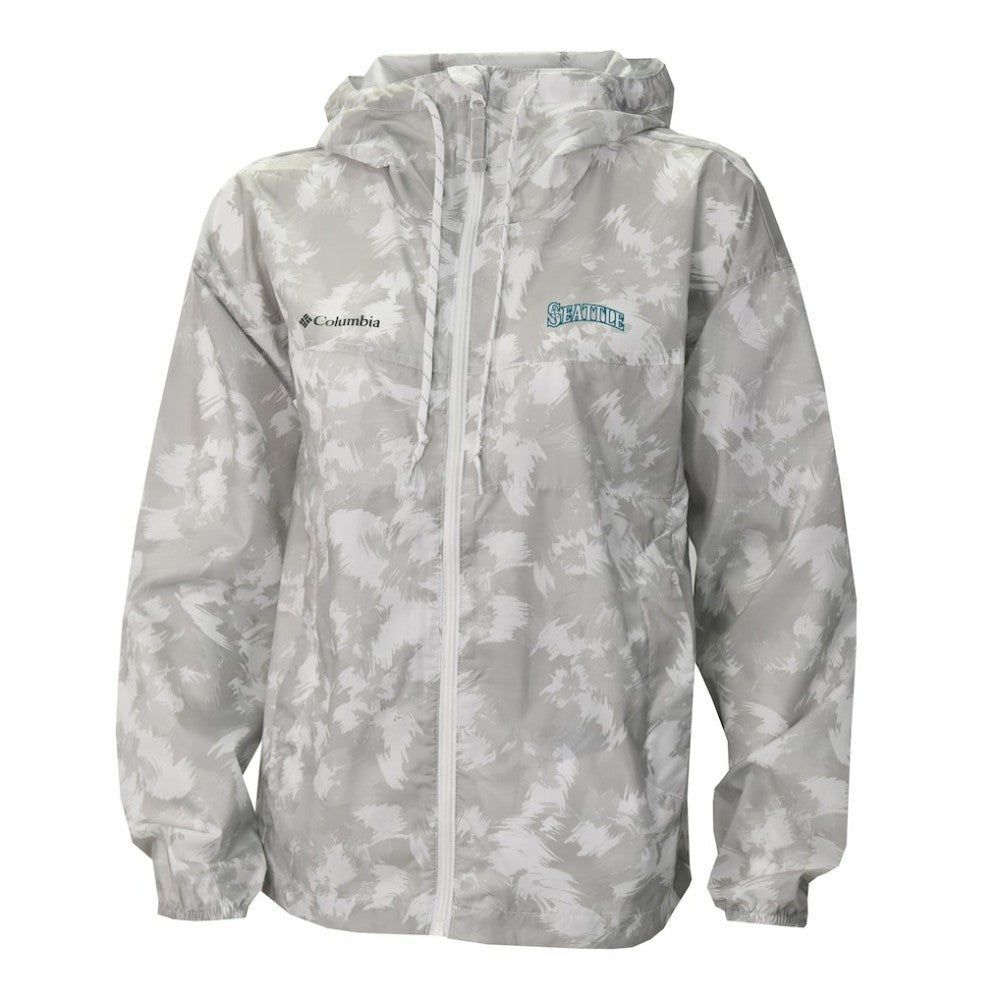 Seattle Mariners Women's Flash Challenger Full-Zip Hoodie Windbreaker Jacket - Gray/White | Columbia