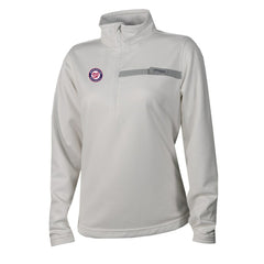 Washington Nationals Women's Skiff Guide Fleece Half-Zip Pullover Jacket - White | Columbia