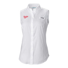 Minnesota Twins Women's Tamiami Sleeveless Shirt - White | Columbia