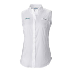 Seattle Mariners Women's Tamiami Sleeveless Shirt - White | Columbia