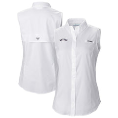 Houston Astros Women's Tamiami Sleeveless Shirt - White | Columbia