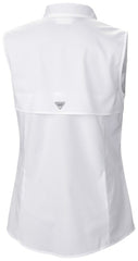 Boston Red Sox Women's Tamiami Sleeveless Shirt - White | Columbia