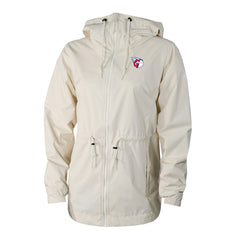 Cleveland Guardians Women's Lily Park Full-Zip Rain Jacket - Cream | Columbia