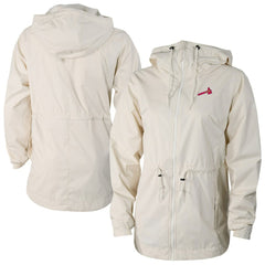 Atlanta Braves Women's Lily Park Full-Zip Rain Jacket - Cream | Columbia