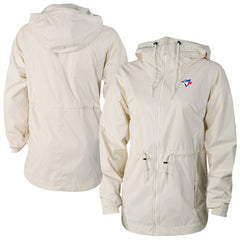 Toronto Blue Jays Women's Lily Park Full-Zip Rain Jacket - Cream | Columbia