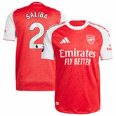 William Saliba Arsenal 2025/26 Home Player Jersey / Soccer On sale