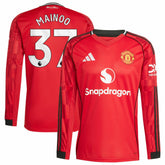Kobbie Mainoo Manchester United Home 2025/26 Replica Player Long Sleeve Jersey / Soccer On sale