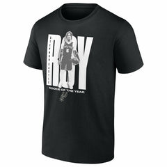 Stephon Castle San Antonio Spurs 2025 NBA Rookie of the Year T-Shirt - Black discount
