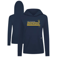 Milwaukee Brewers Levelwear Women's Relay Breaker Pullover Hoodie - Navy
