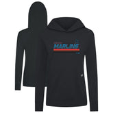 Miami Marlins Levelwear Women's Relay Breaker Pullover Hoodie - Black
