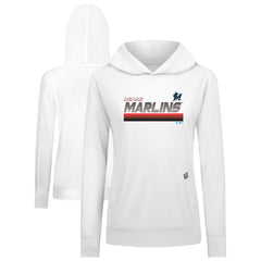 Miami Marlins Levelwear Women's Relay Breaker Pullover Hoodie - White